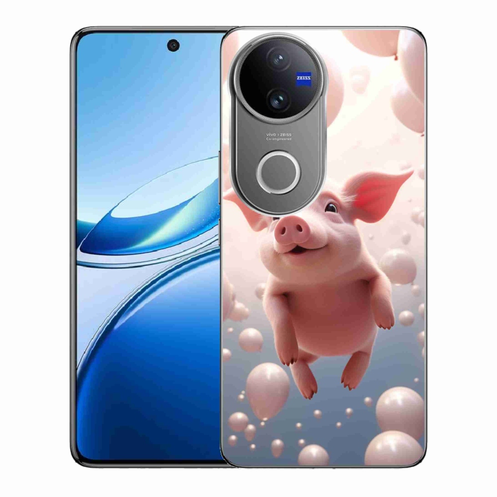 Gél borítás mmCase a Vivo V50 5G-hez - malacka lufikkal