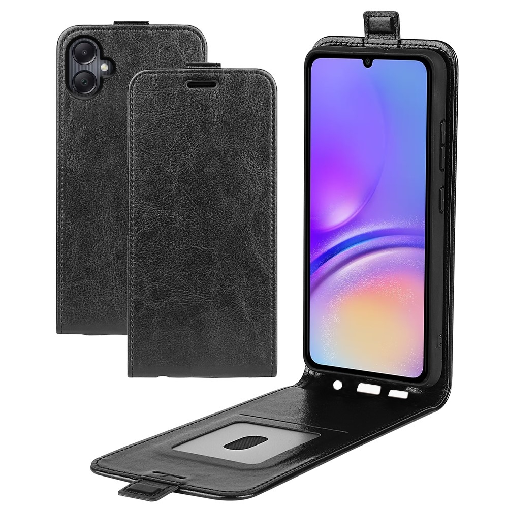 Függőleges könyvtáska Samsung Galaxy A06 4G készülékhez - fekete