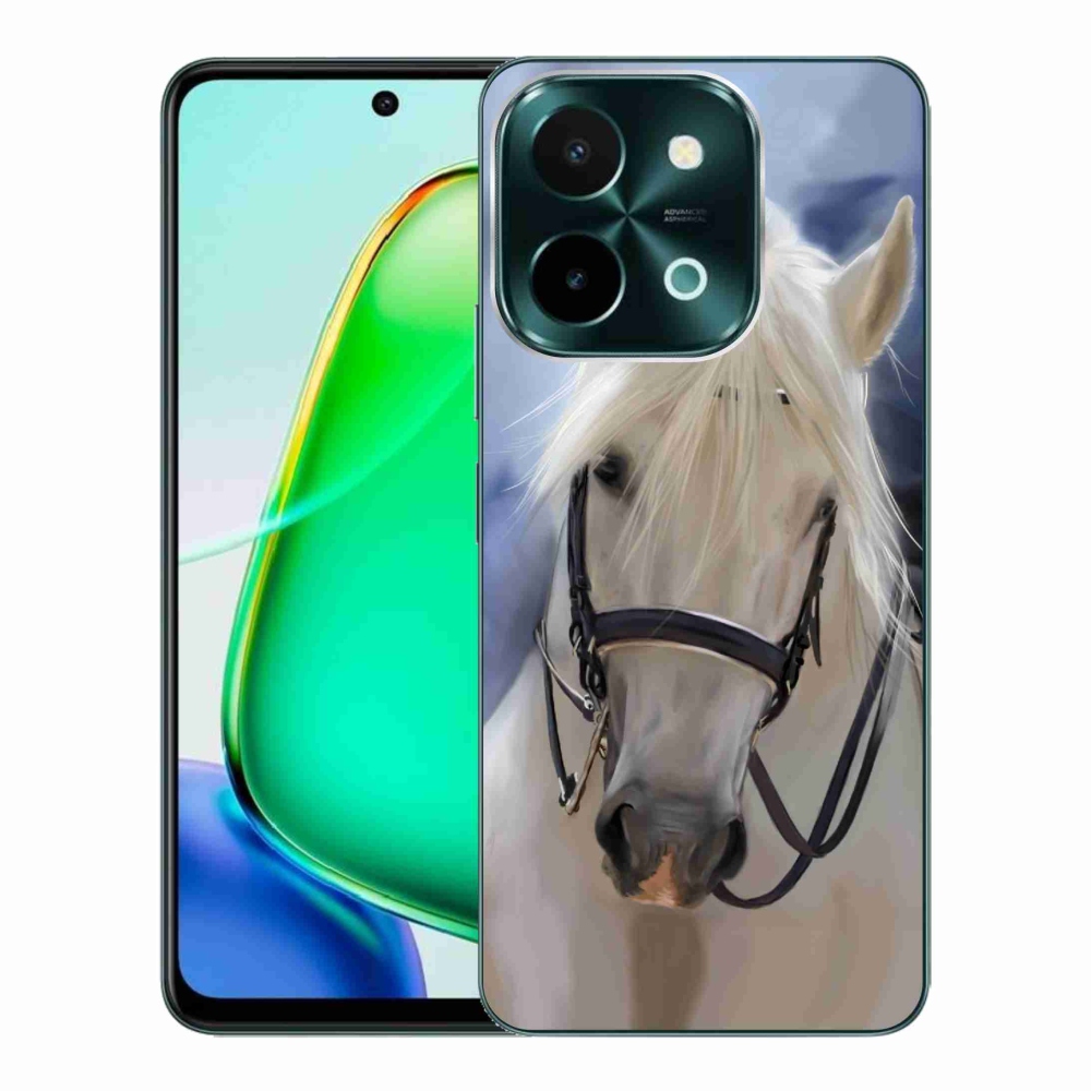 Zselés borítás mmCase a Vivo Y28-hoz - fehér ló