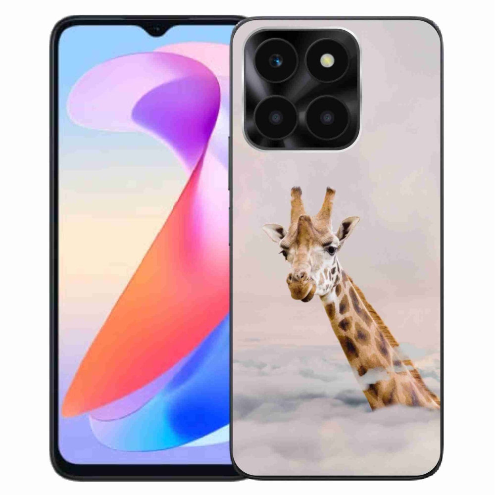 Zselés borítás mmCase a Honor X6a készülékhez - zsiráf a felhőkben