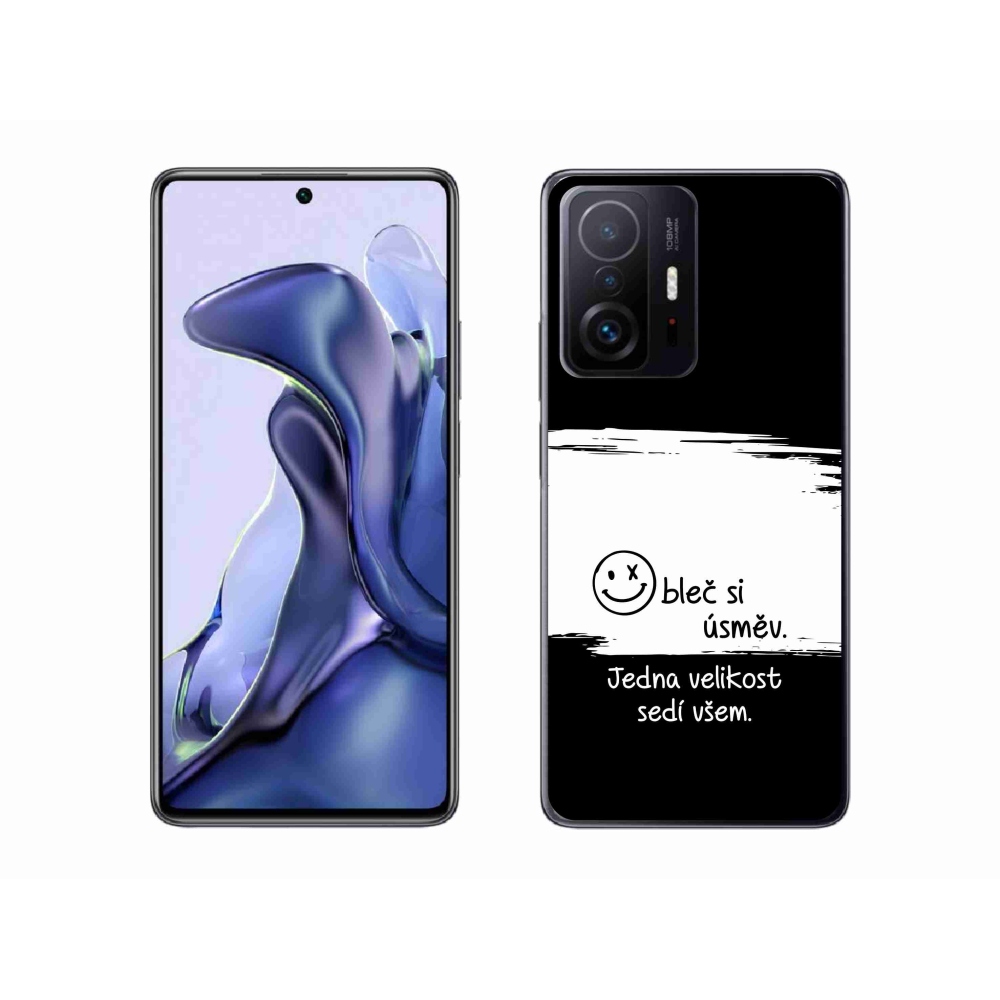 Gél borító mmCase a Xiaomi 11T-hez - vicces szöveg 8 fehér és fekete háttérrel