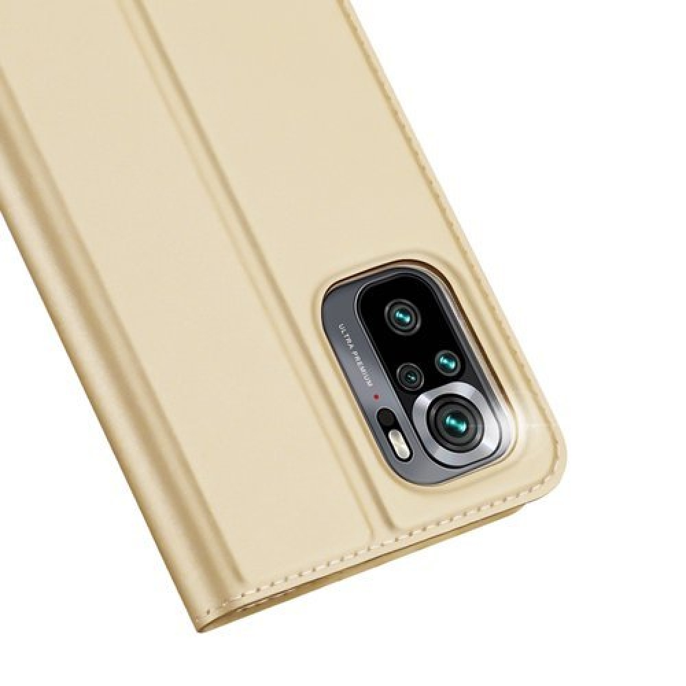 DUX könyv tok Xiaomi Redmi Note 10 4G/Redmi Note 10S/Poco M5s - arany színű