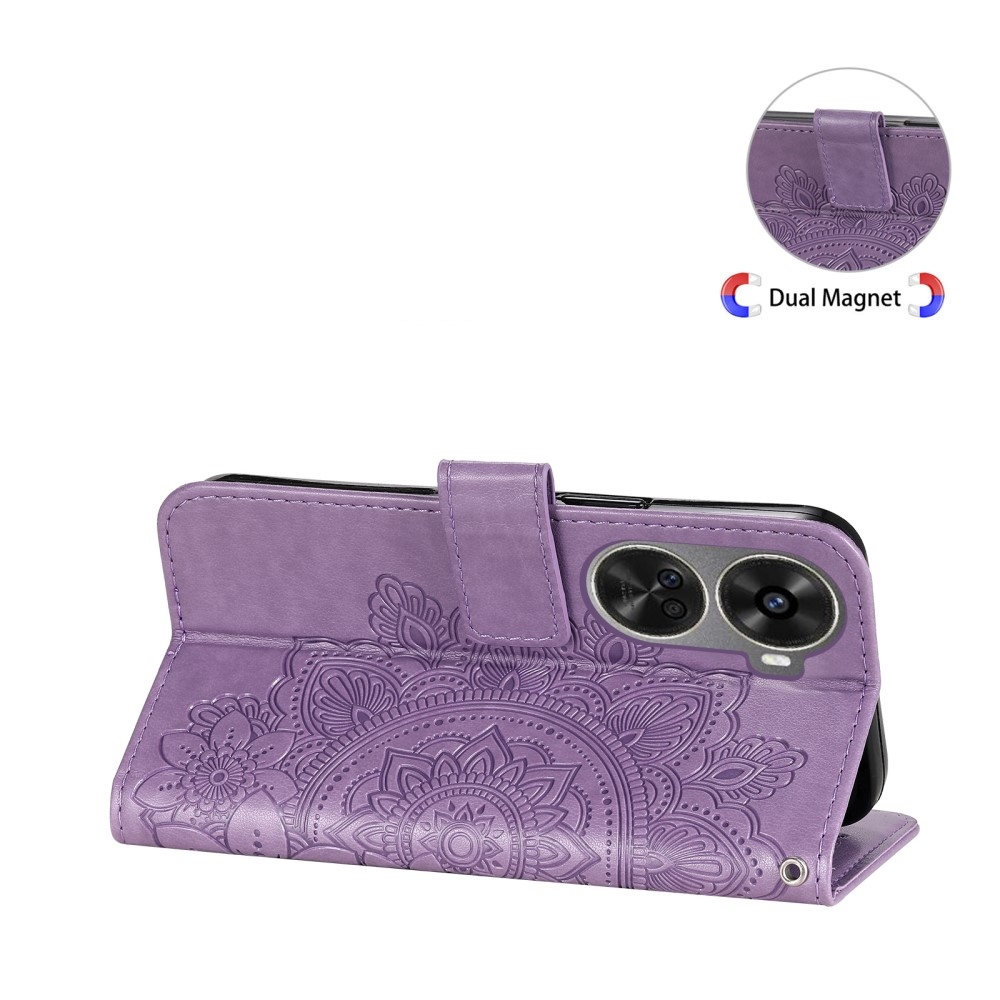 Mandala könyv tok Huawei Nova 12 SE-hez - lila