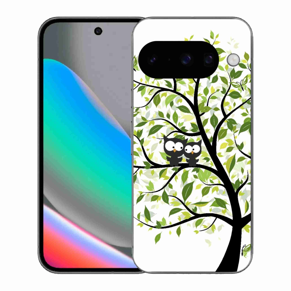 Gél borítás mmCase a Google Pixel 10 számára - baglyok a fán