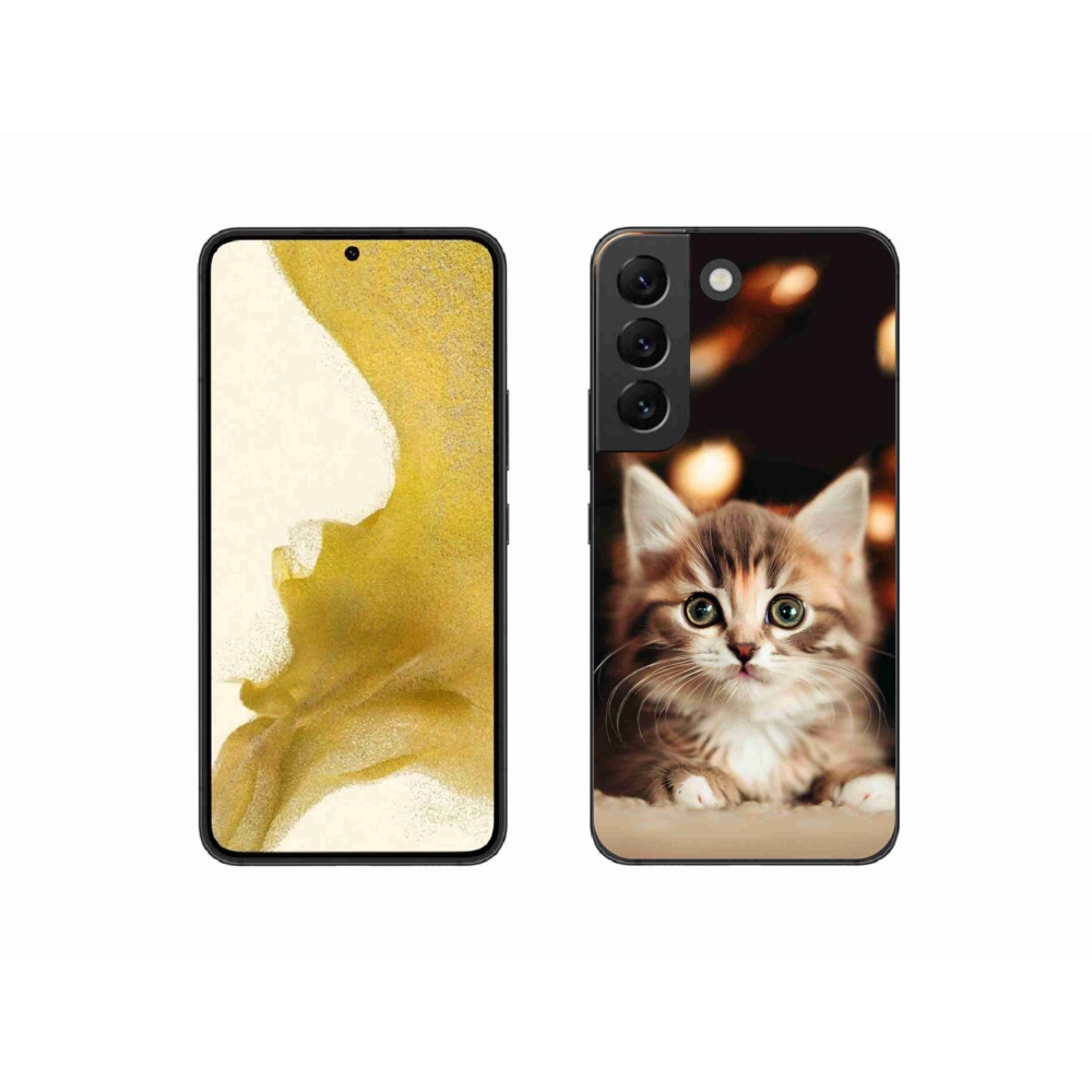 Gél borítás mmCase Samsung Galaxy S22 5G - aranyos cica 2