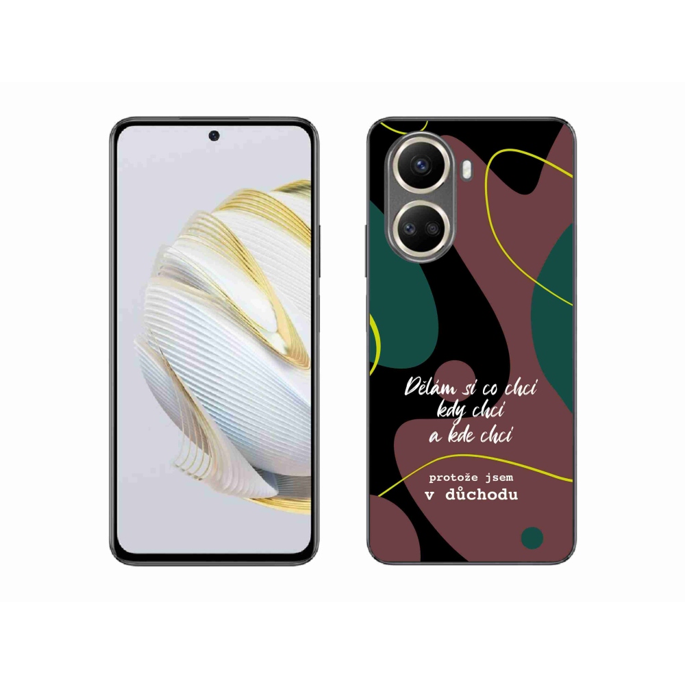 Gél borító mmCase a Huawei Nova 10 SE-hez - vicces szöveg 10 fekete háttérrel