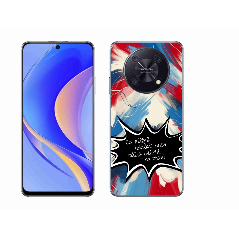Gél borító mmCase a Huawei Nova Y90 készülékhez - vicces szöveg 9 fekete háttér