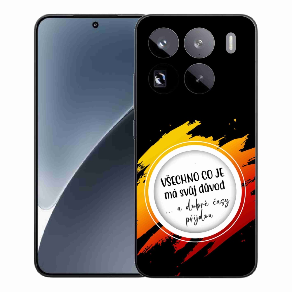 Gél borítás mmCase a Xiaomi 15 Pro-hoz - idézet 3 fekete háttérrel