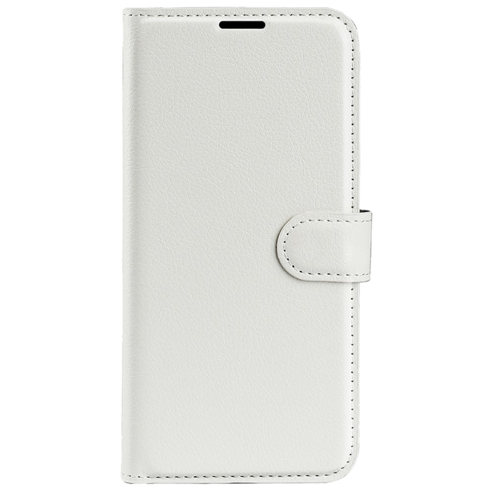 Litchi könyv tok Samsung Galaxy S24+ készülékhez - fehér