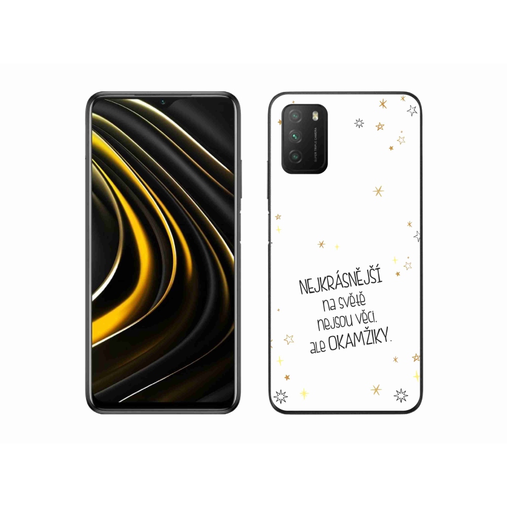 Gél borítás mmCase a Xiaomi Poco M3-hoz - idézem 4 fehér háttér