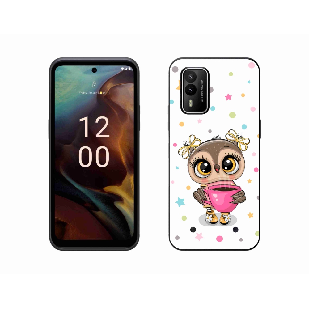 Zselés borítás mmCase a Nokia XR21 készülékhez - rajzfilm bagoly