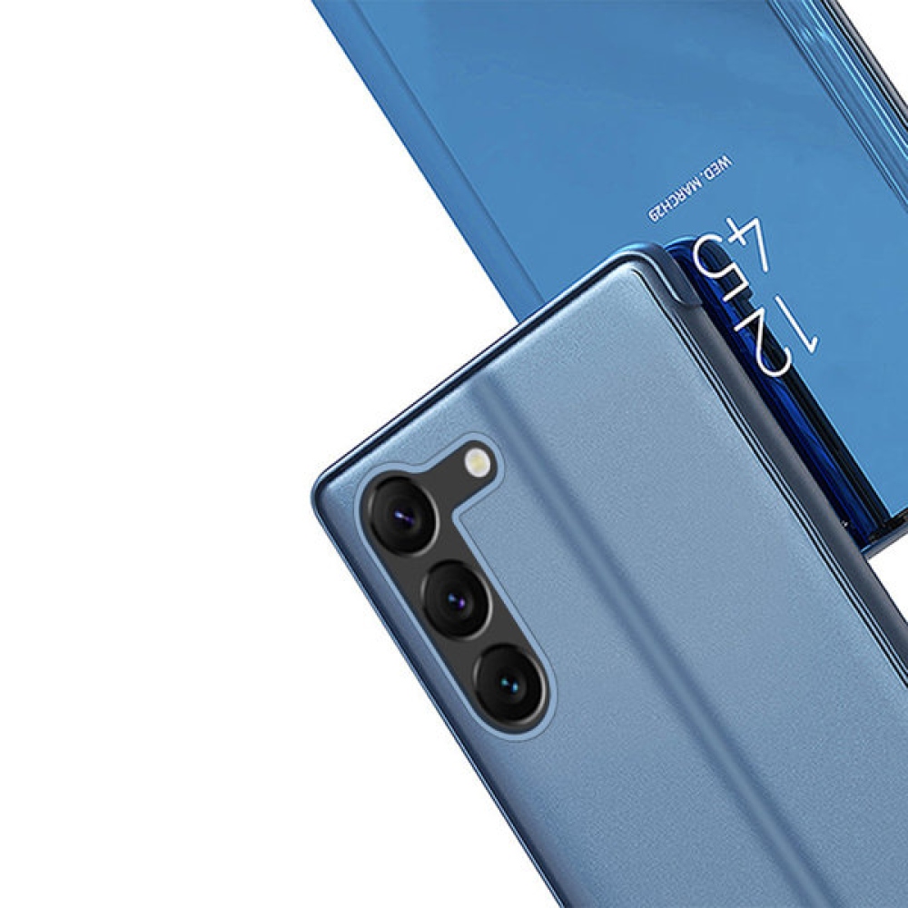 Átlátszó zárófedél matt előlappal Samsung Galaxy S23+ - kék