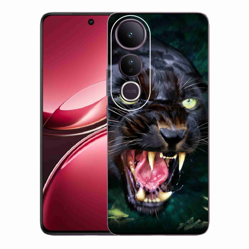 Gél borítás mmCase a Vivo V50 Lite 4G/5G készülékhez - dühös fekete párduc