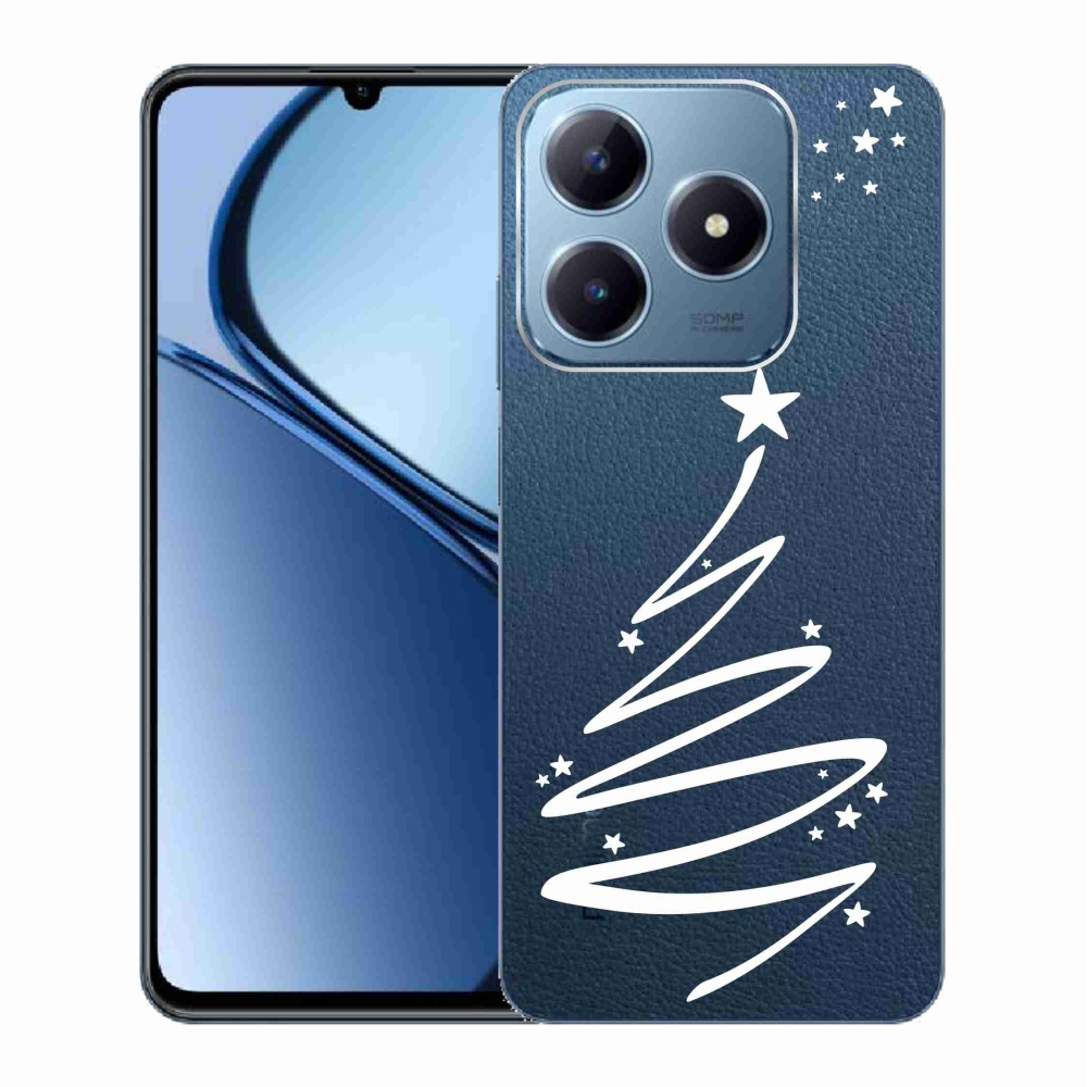 Gél borító mmCase a Realme C63 készülékhez - fehér fa átlátszó háttéren