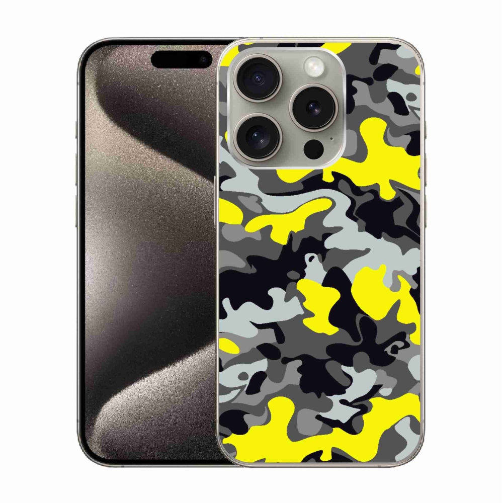 Zselés borítás mmCase iPhone 15 Pro készülékhez - terepszínű minta 6