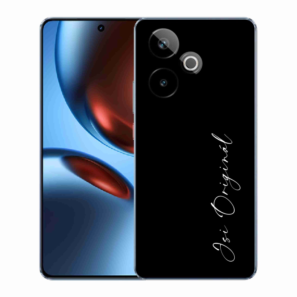 Rugalmas zselés tok mmCase kép Realme GT 7 5G/GT 7T 5G - te vagy az eredeti fekete háttérrel