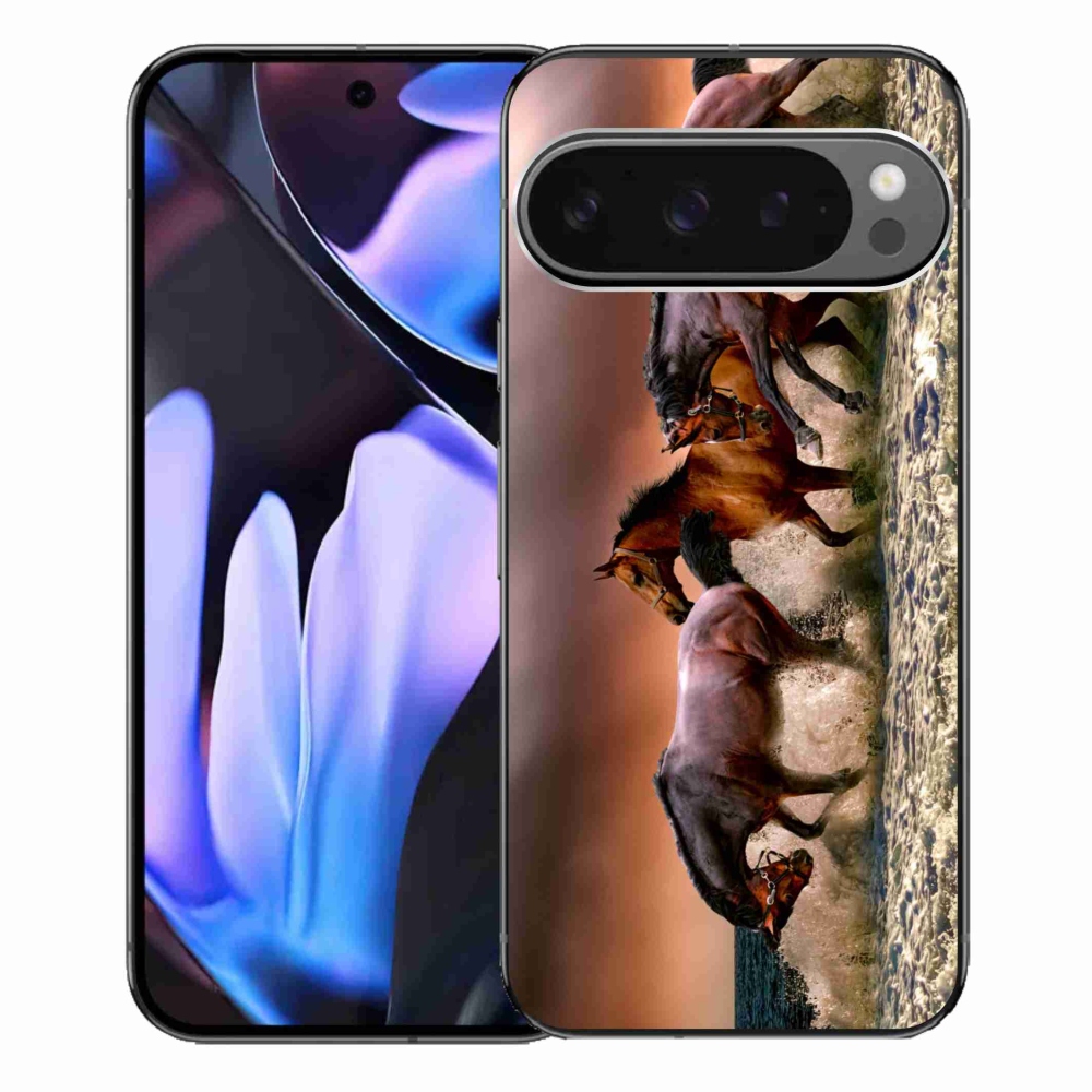 Gél tok mmCase a Google Pixel 9 Pro XL számára - lovak 1