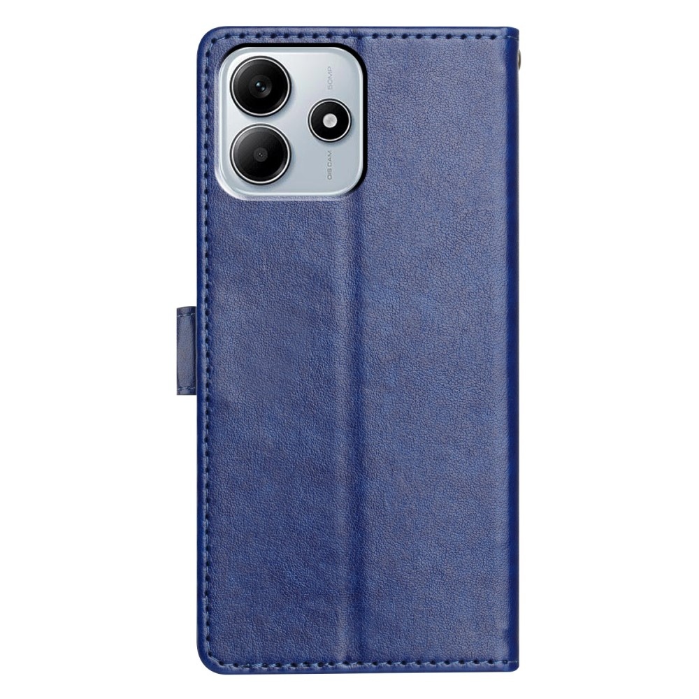 Vérrögök könyv tok a Xiaomi Redmi Note 14 5G-hez - kék
