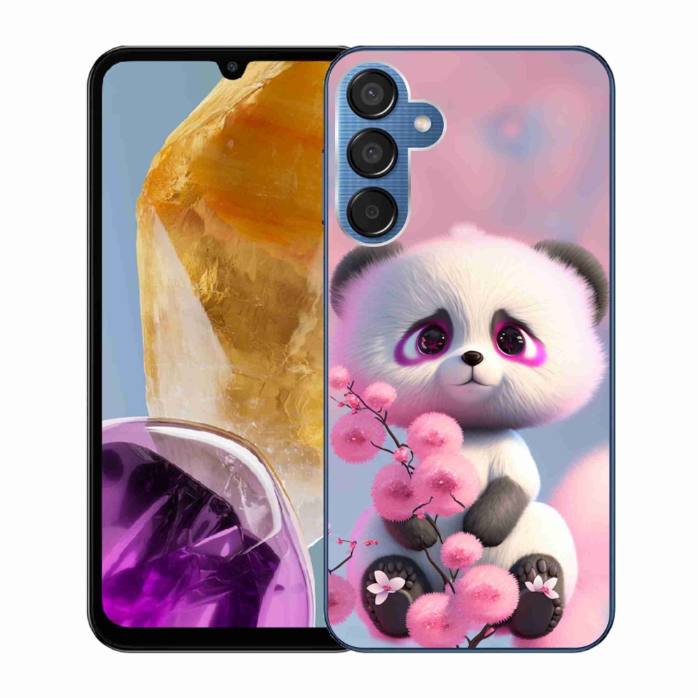 Gél borítás mmCase Samsung Galaxy M15 5G - aranyos panda 1
