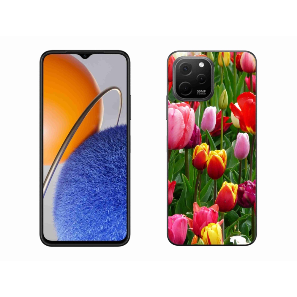 Gél borító mmCase a Huawei Nova Y61 készülékhez - tulipánok