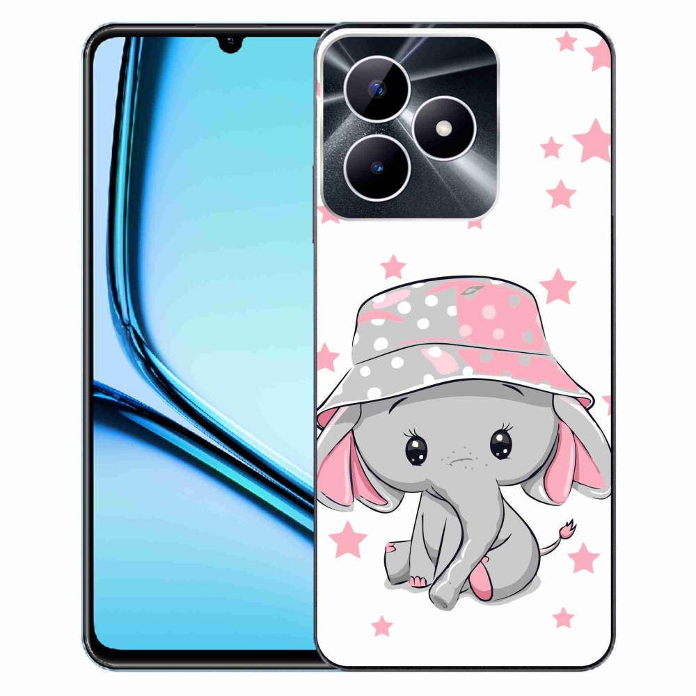 Zselés borító mmCase a Realme Note 50 készülékhez - rózsaszín elefánt