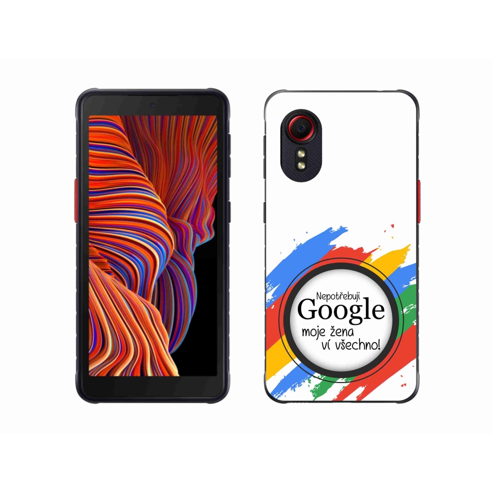 Gél borító mmCase Samsung Galaxy Xcover 5 - a nő mindent tud fehér háttérrel
