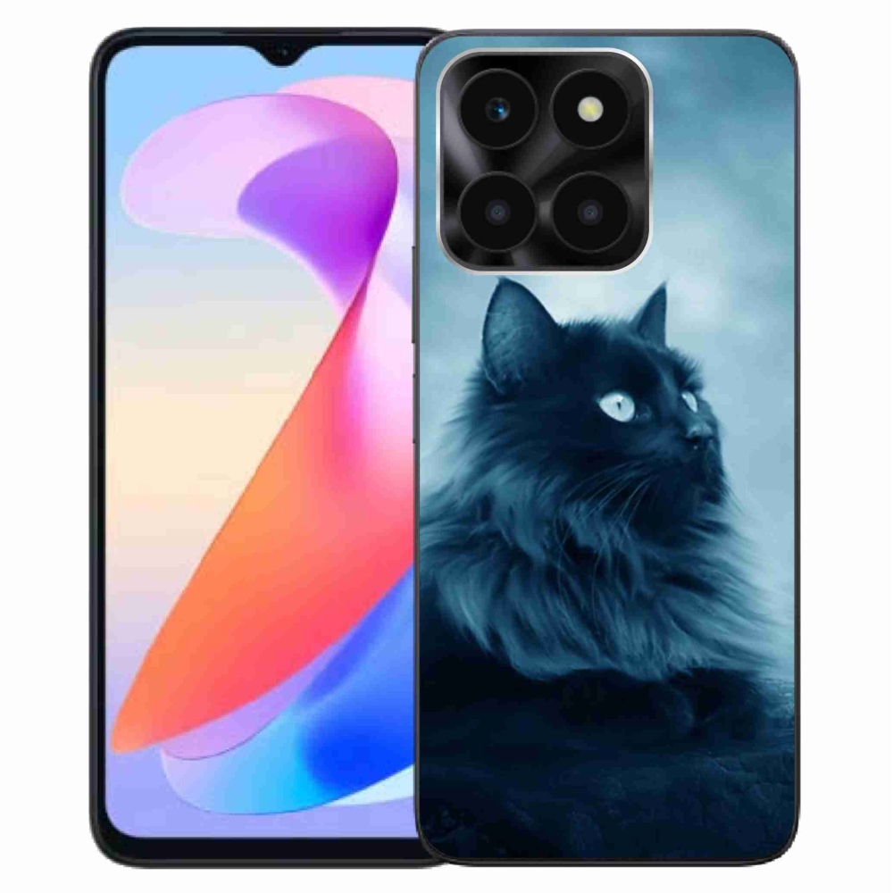 Gél tok mmCase a Honor X6a készülékhez - fekete cat 1