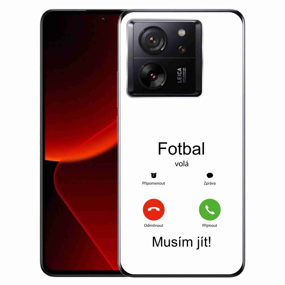 Gél borítás mmCase a Xiaomi 13T/13T Pro készülékhez - futballhívások fehér háttérrel