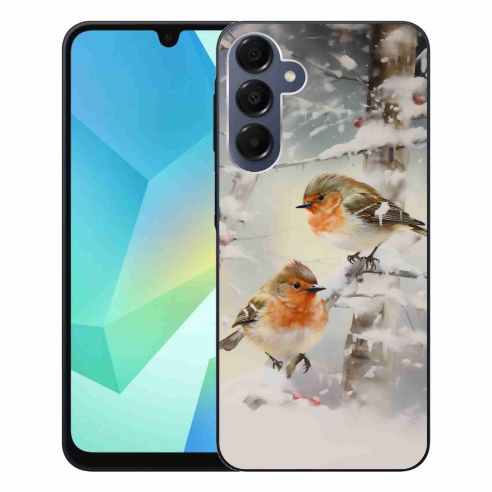 Gél borítás mmCase Samsung Galaxy A16 4G/5G - madarak télen - Samsung Galaxy A16 4G/5G - madarak télen