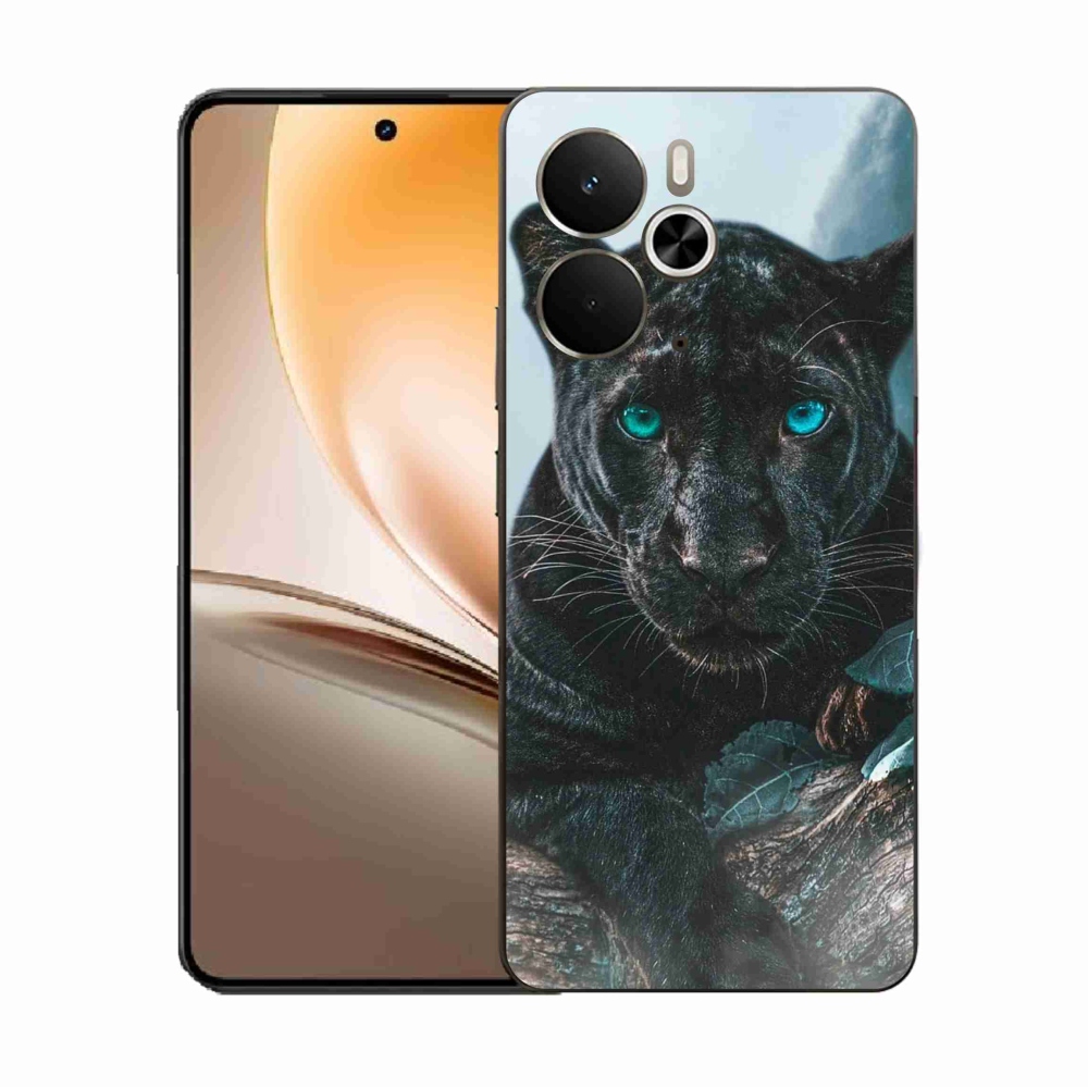 Gél borítás mmCase a Realme 14 5G készülékhez - fekete párduc