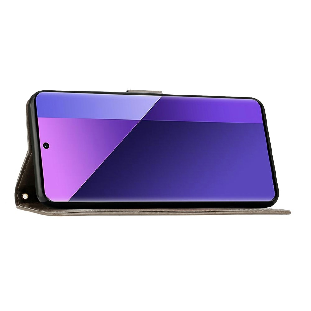 Virágok könyv tok Samsung Galaxy S25 Edge készülékhez - szürke
