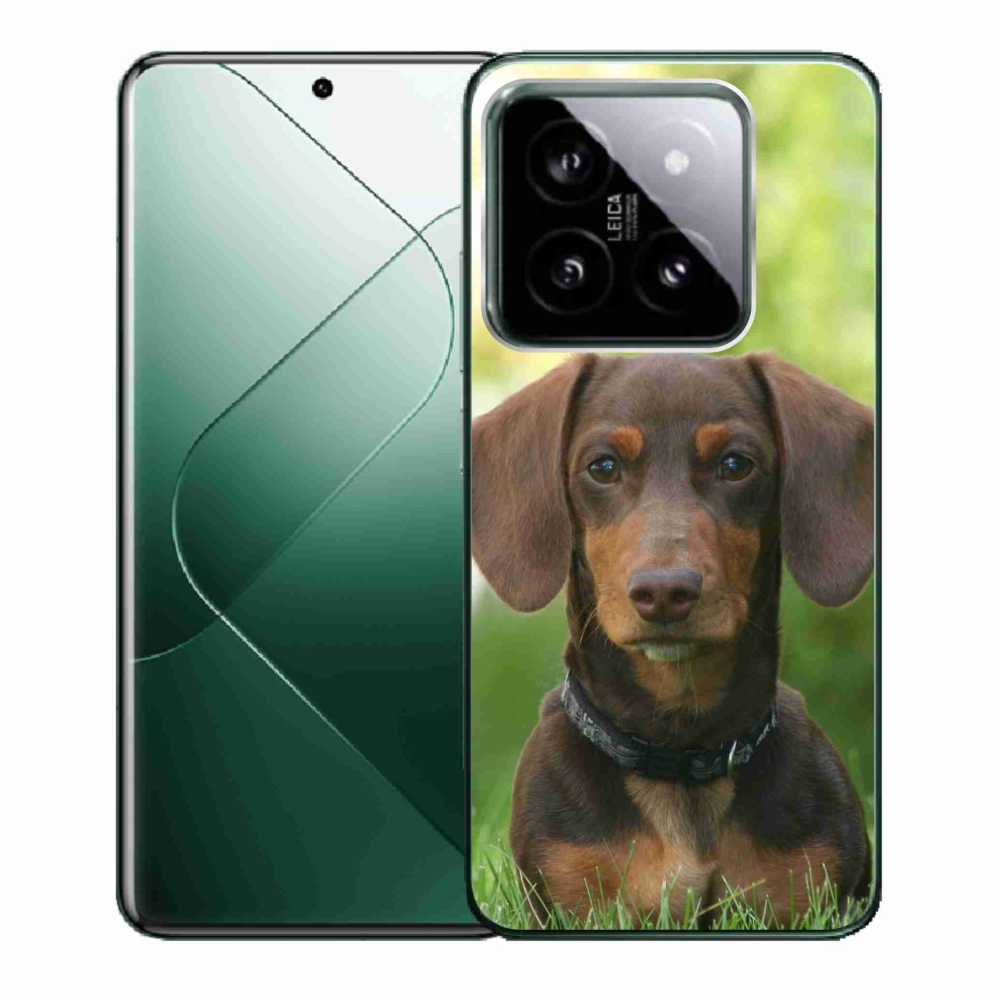 Gél tok mmCase a Xiaomi 14-hez - barna tacskó
