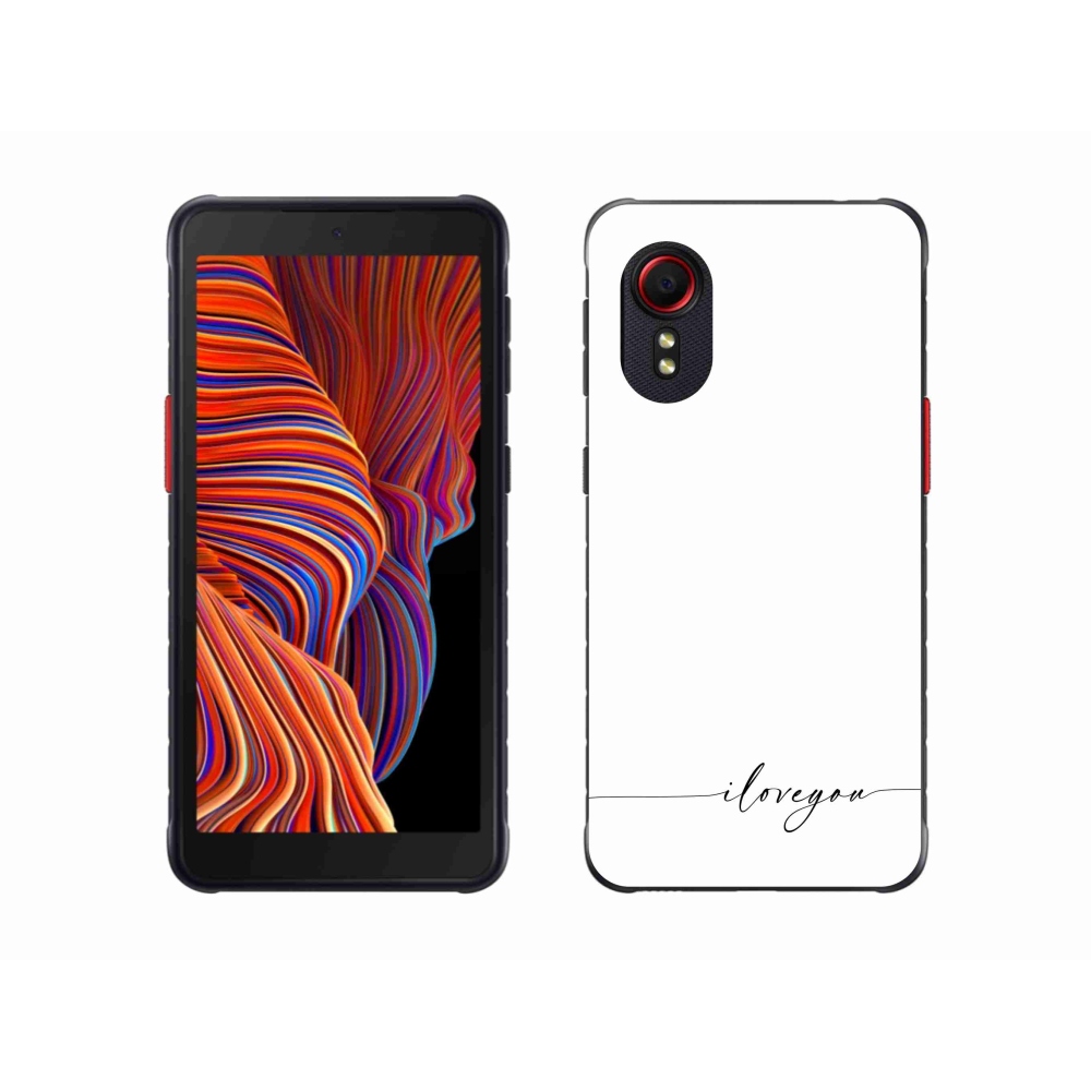 Gél borítás mmCase Samsung Galaxy Xcover 5 - I love you fehér háttérrel