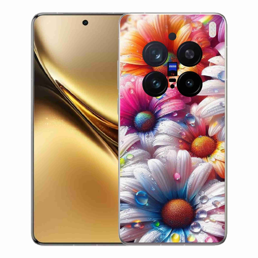 Zselés borítás mmCase a Vivo X200 Pro 5G készülékhez - színes margaréták