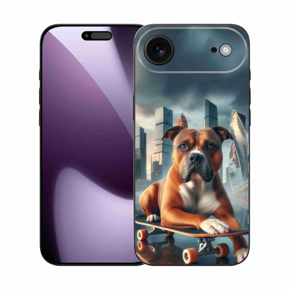 Gél borítás mmCase iPhone 17 Air készülékhez - kutya gördeszkán