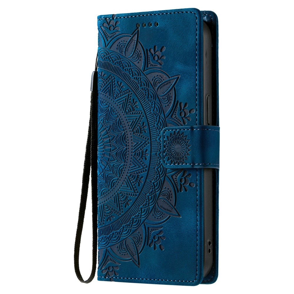 Mandalák könyv tok Xiaomi Redmi Note 14-hez - kék