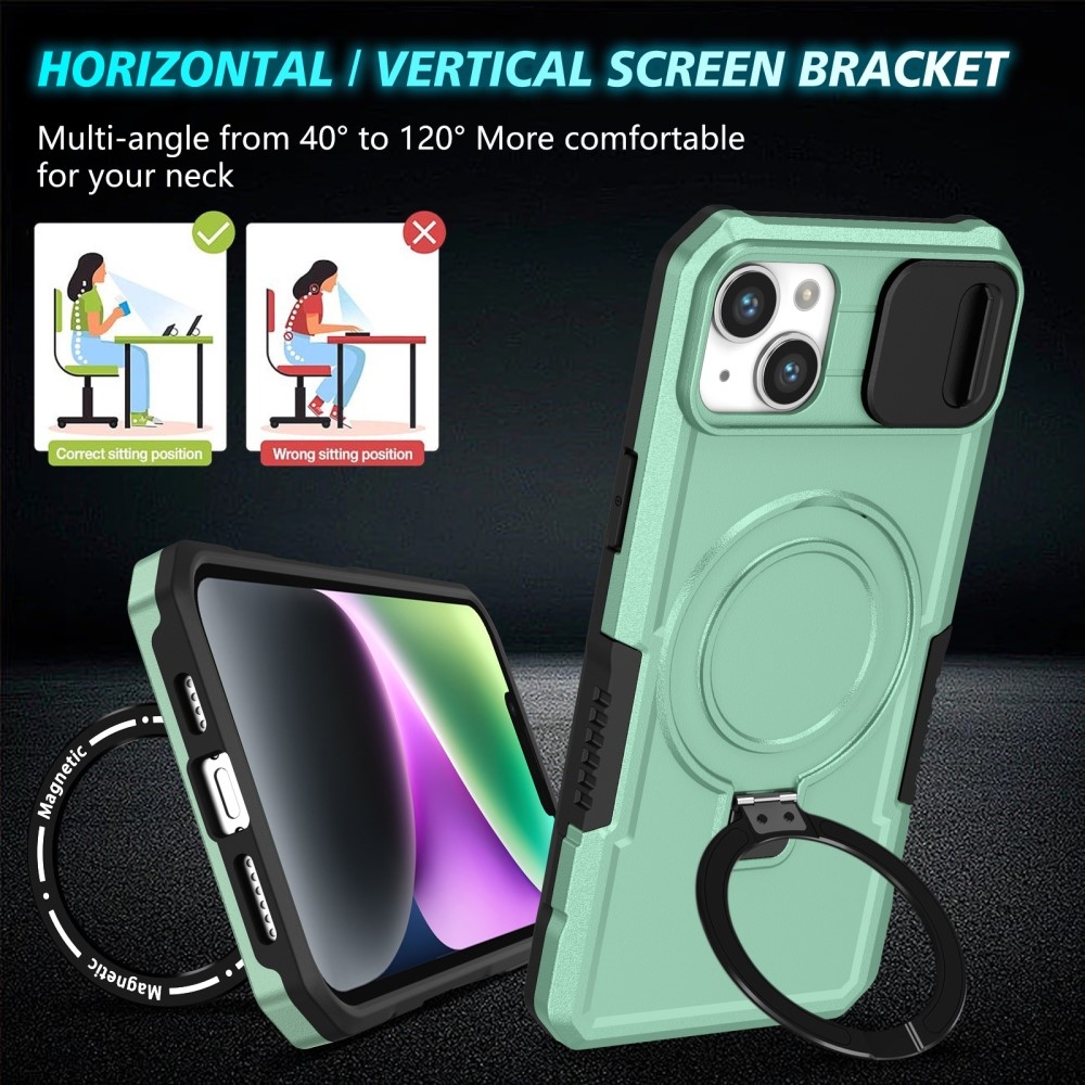 Fulcrum tartós borító kameravédelemmel és MagSafe funkcióval iPhone 14 készülékhez - Világoszöld
