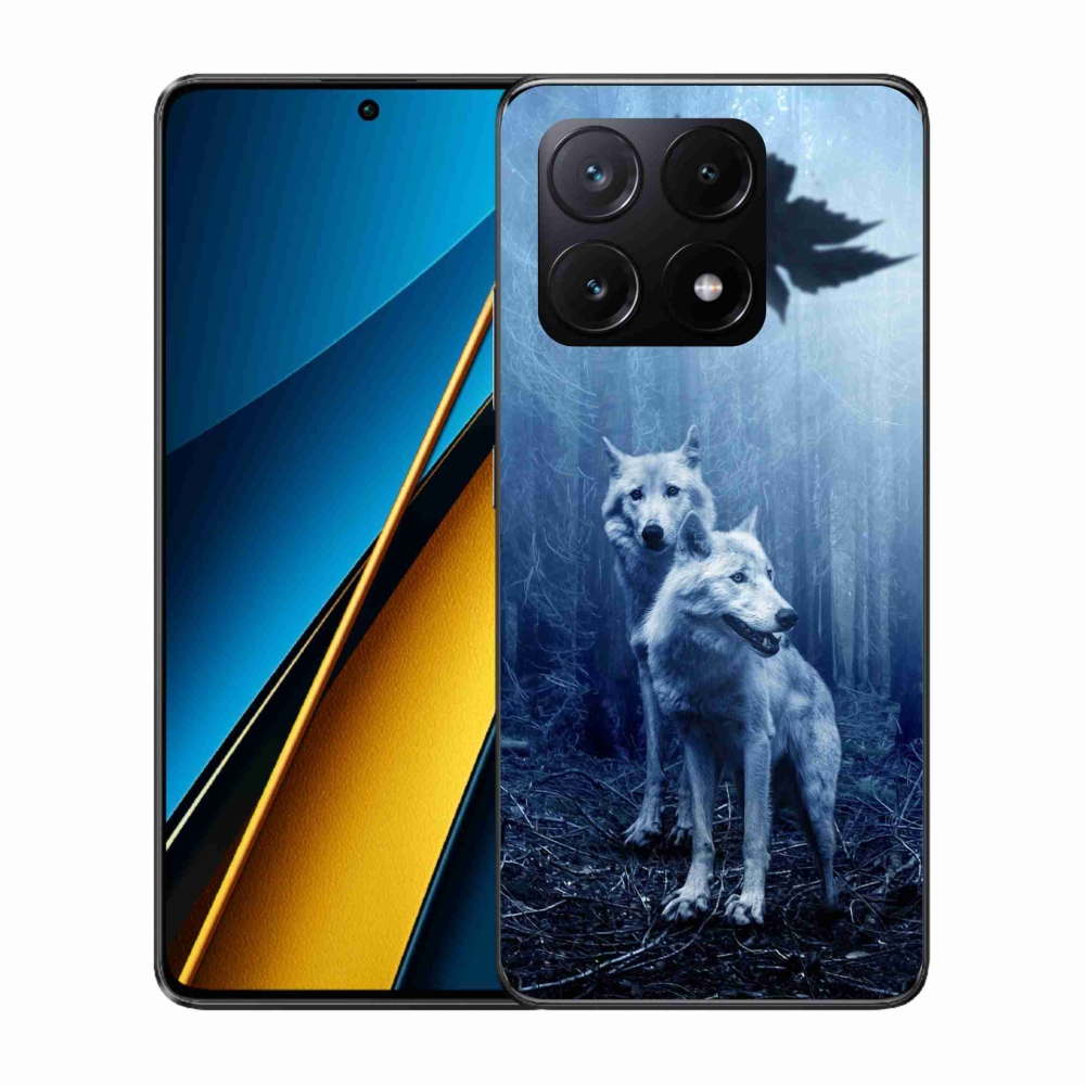 Gél borítás mmCase a Xiaomi Poco X6 Pro 5G számára - farkasok az erdőben
