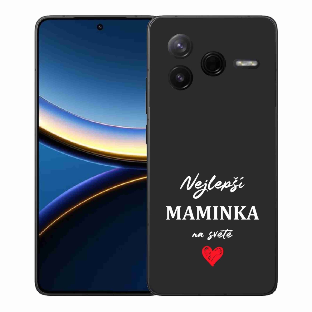 Gél borító mmCase a Xiaomi Poco F7 Pro számára - legjobb anya 1 fekete háttér