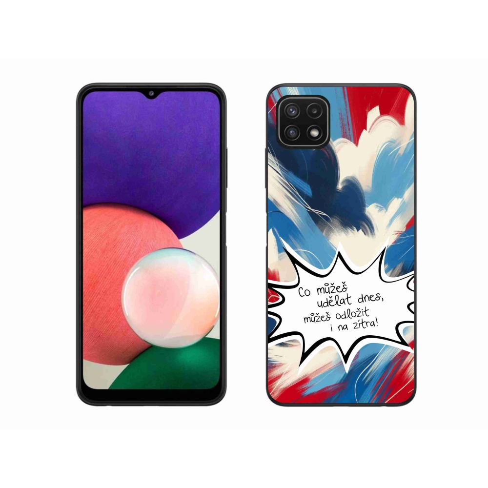 Gél borító mmCase Samsung Galaxy A22 5G - vicces szöveg 9 fehér háttér