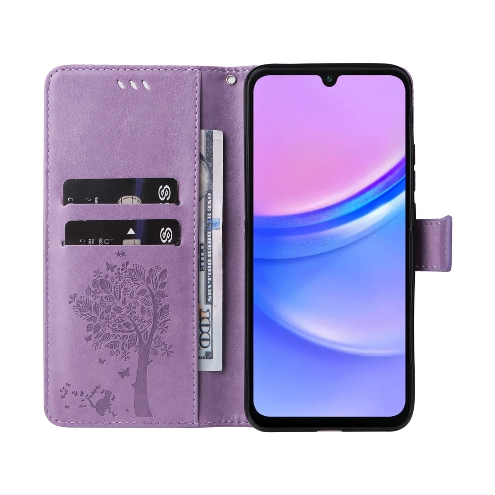 Fák könyve tok Samsung Galaxy A16 4G/5G/A26 5G - világos lila
