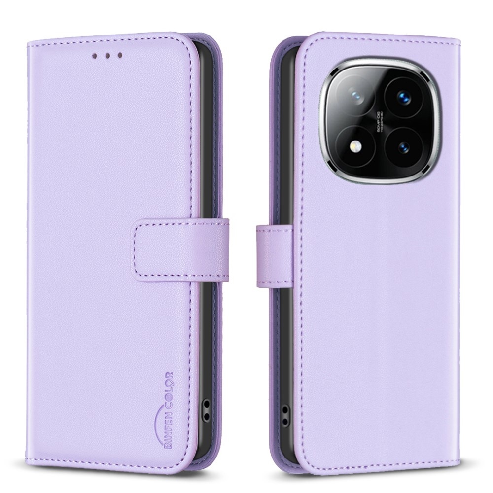 BNF könyvtáska Xiaomi Redmi Note 14 Pro 5G/Poco X7 5G/Note 14 Pro+ 5G - világos lila