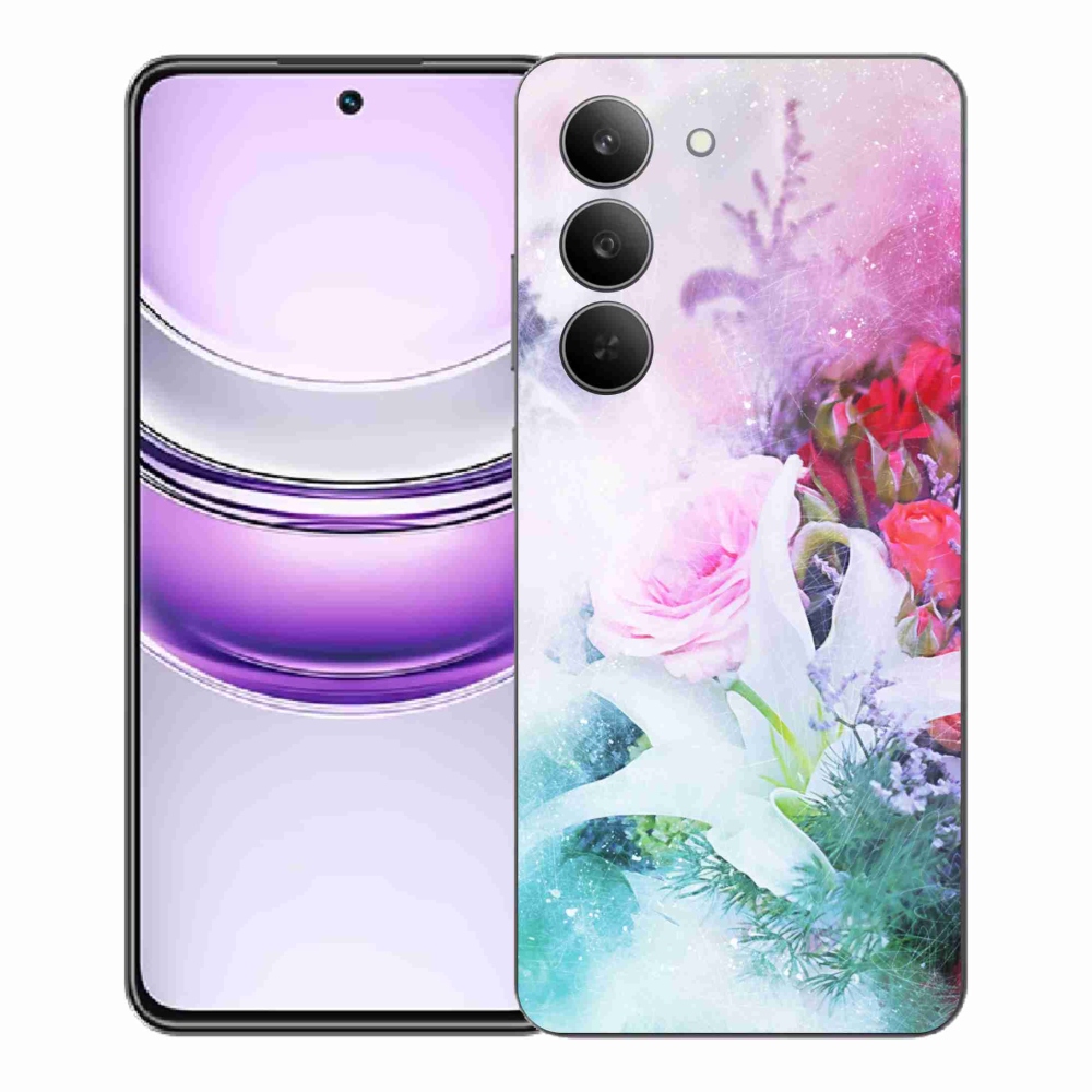 Gél borító mmCase a Realme 14x 5G készülékhez - virág 4