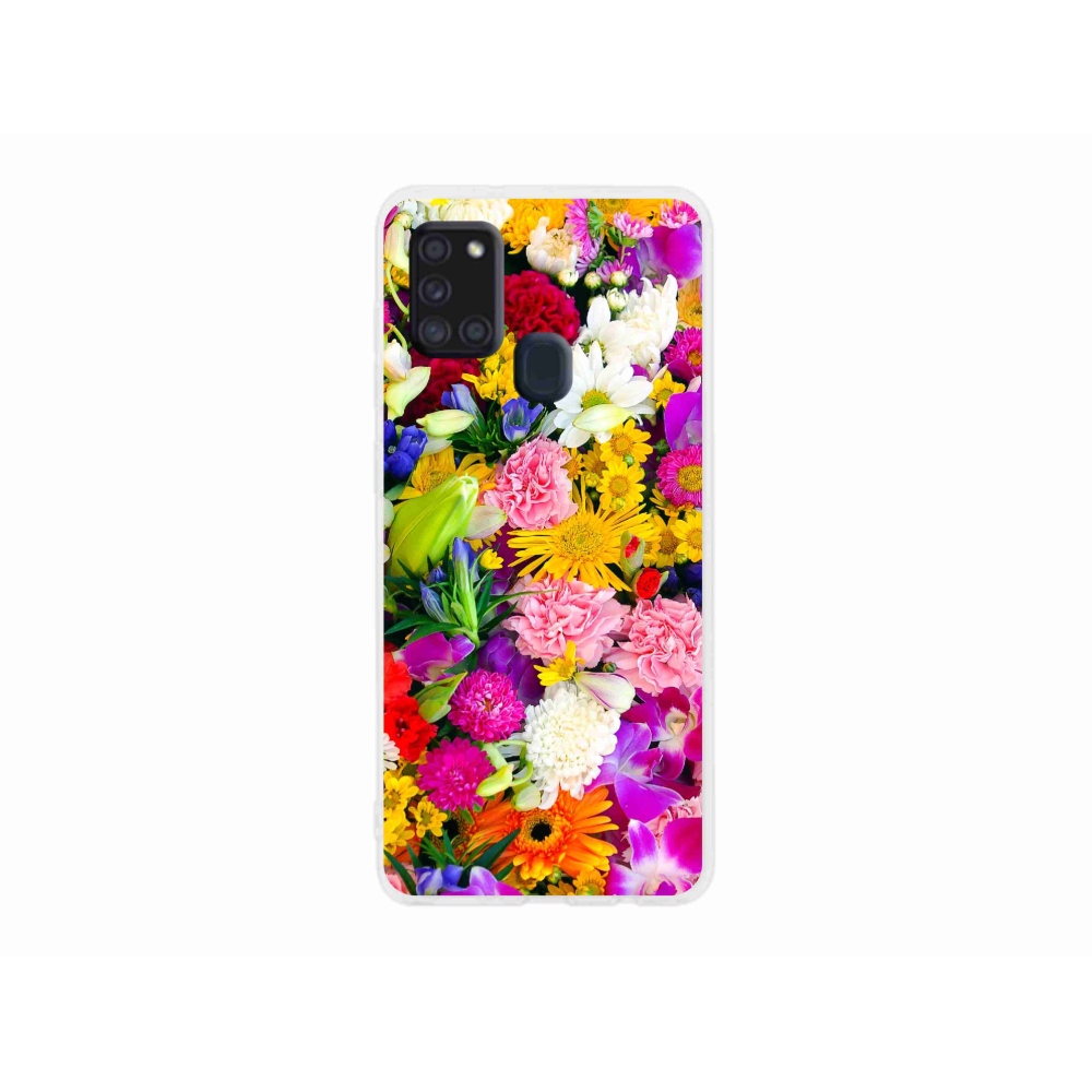 Gél borító mmCase Samsung Galaxy A21s - virágok 12