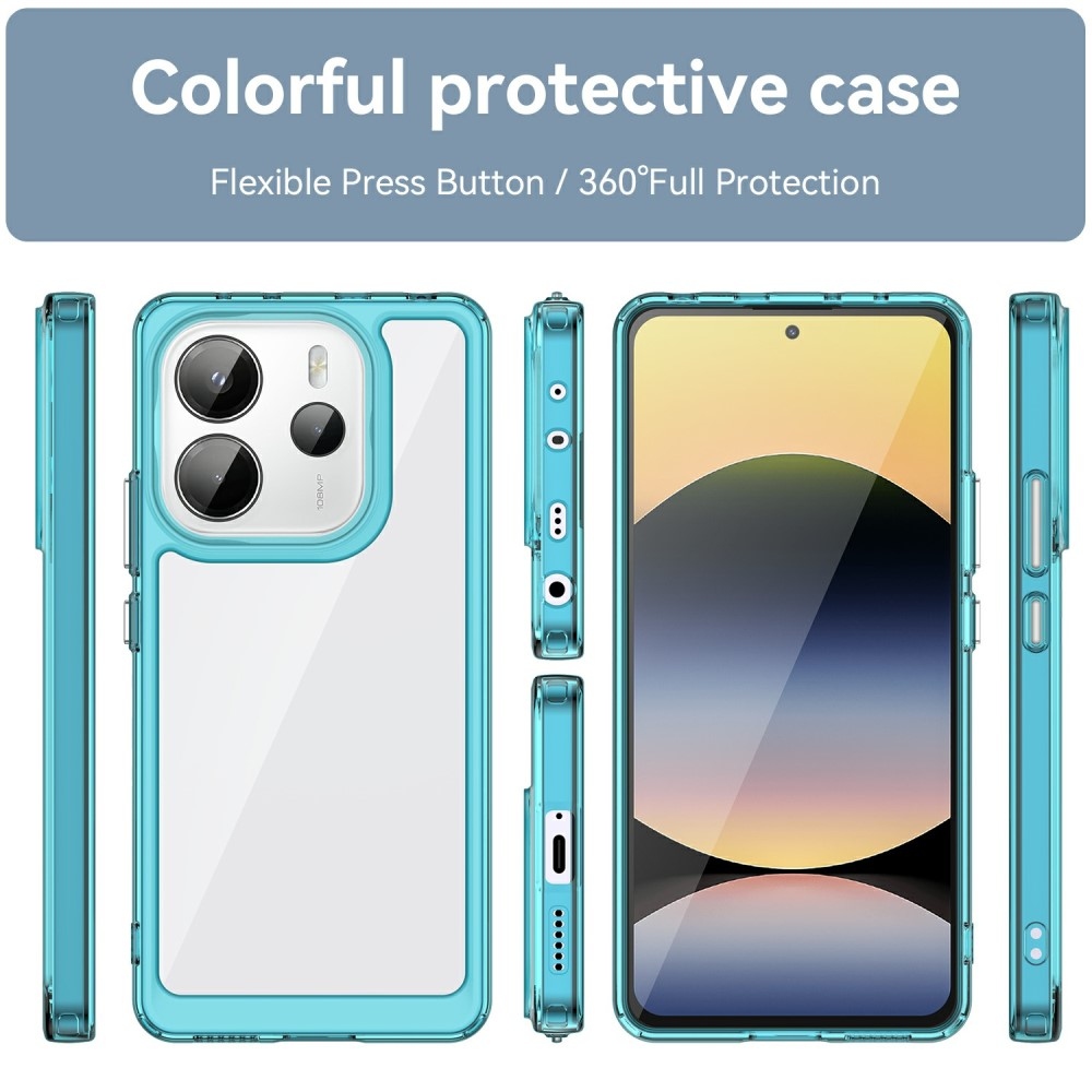 Gél tok kemény hátlappal Xiaomi Redmi Note 14-hez - világoskék színben
