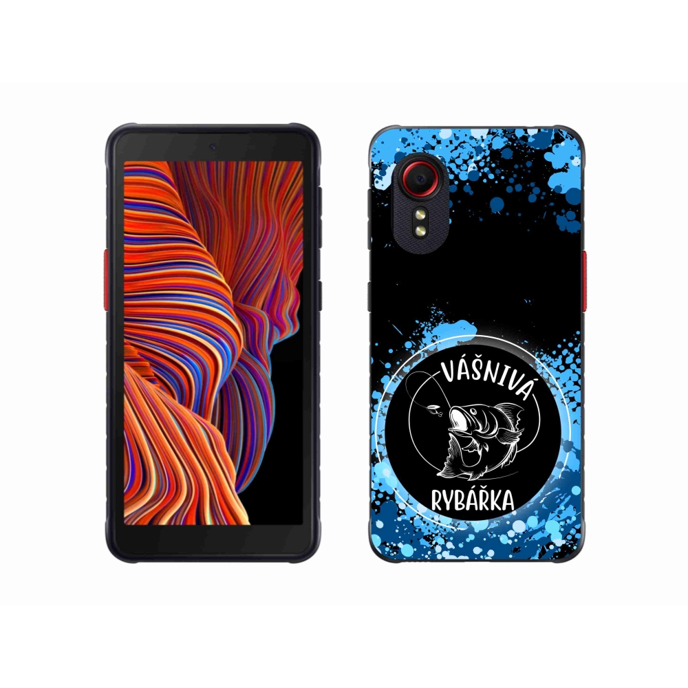 Gél borító mmCase Samsung Galaxy Xcover 5 készülékhez - szenvedélyes halásznő fekete háttérrel