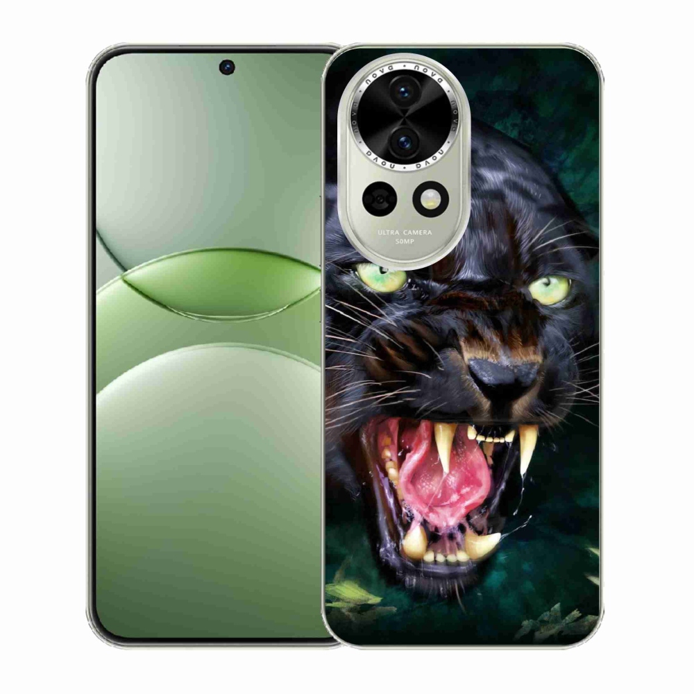 Gél borítás mmCase a Huawei Nova 13 5G számára - dühös fekete párduc