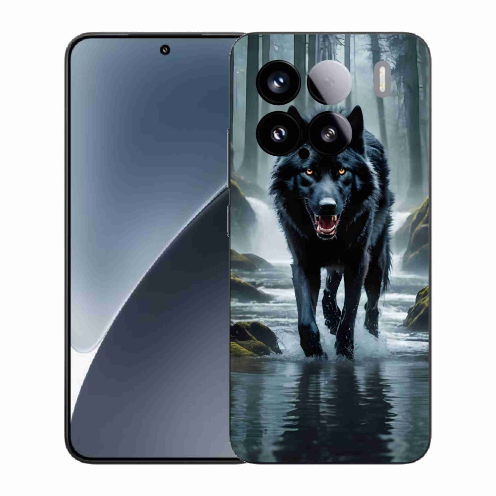 Gél borítás mmCase a Xiaomi 15-öshöz - fekete farkas