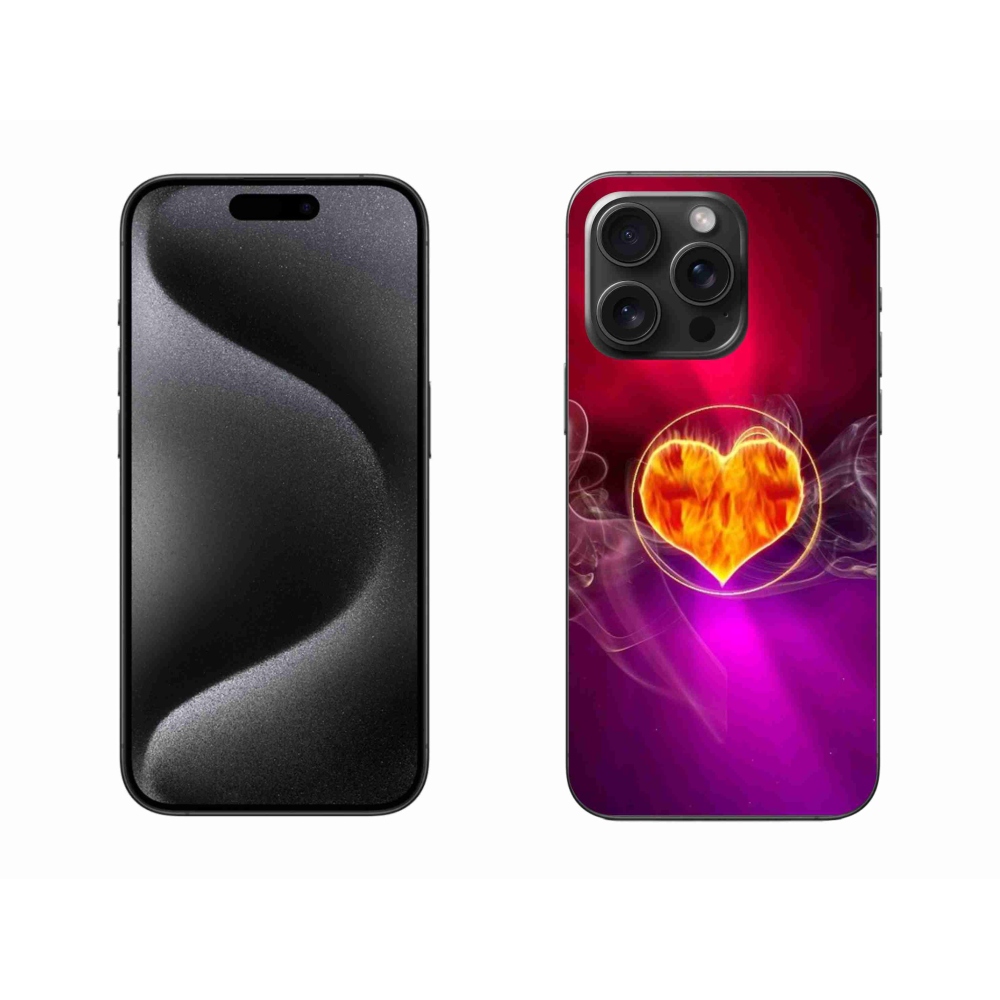 Gél borítás mmCase iPhone 15 Pro Max készülékhez - Tűz szíve