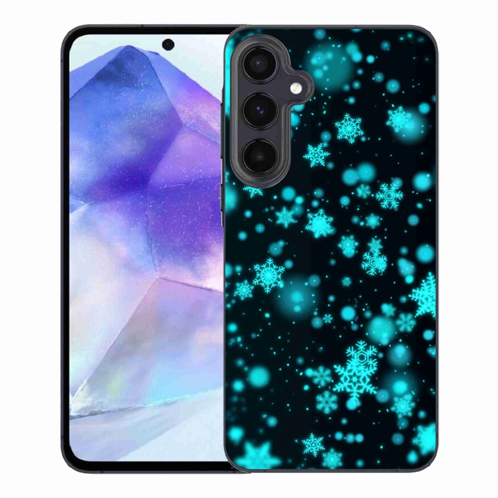 Gél védőhuzat mmCase Samsung Galaxy A55 5G - hópelyhek 1